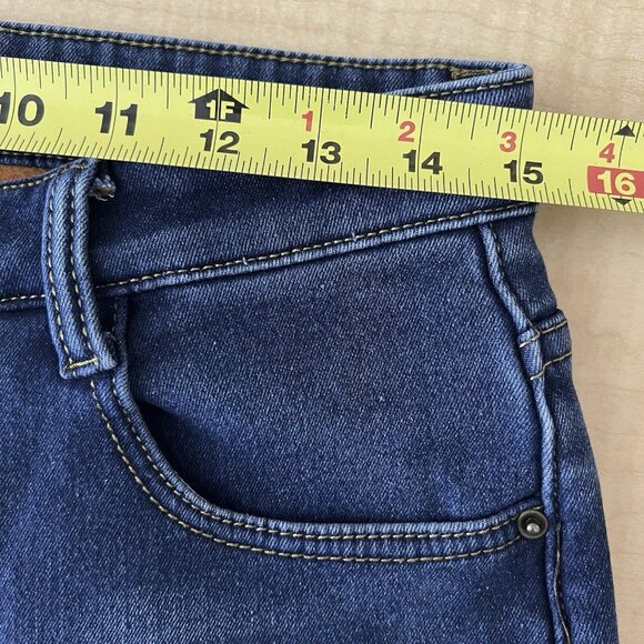 Fredd Marshall Women's Fleece Lined Blue Denim Jeans Size 30 Stretch Mid Rise - Picture 9 of 13